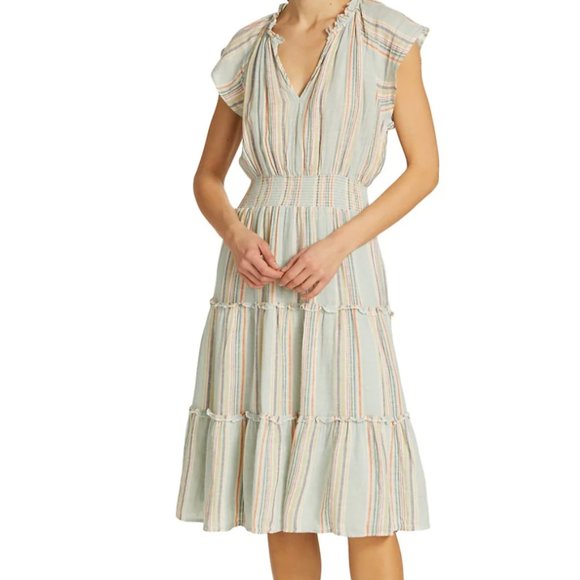 Rails Amellia Stripe Linen Midi Dress - Picture 3 of 8